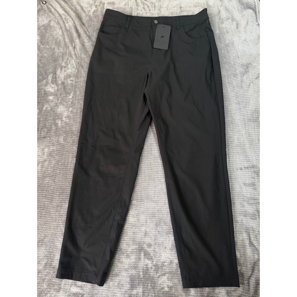 Fabletics Only-Way Pants Mens 36x32 Black Performance‎ Stretch Trousers New